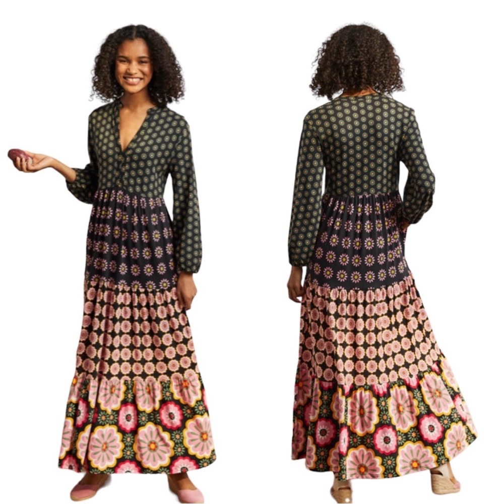 Boden Tiered Jersey Maxi Dress - worn once!